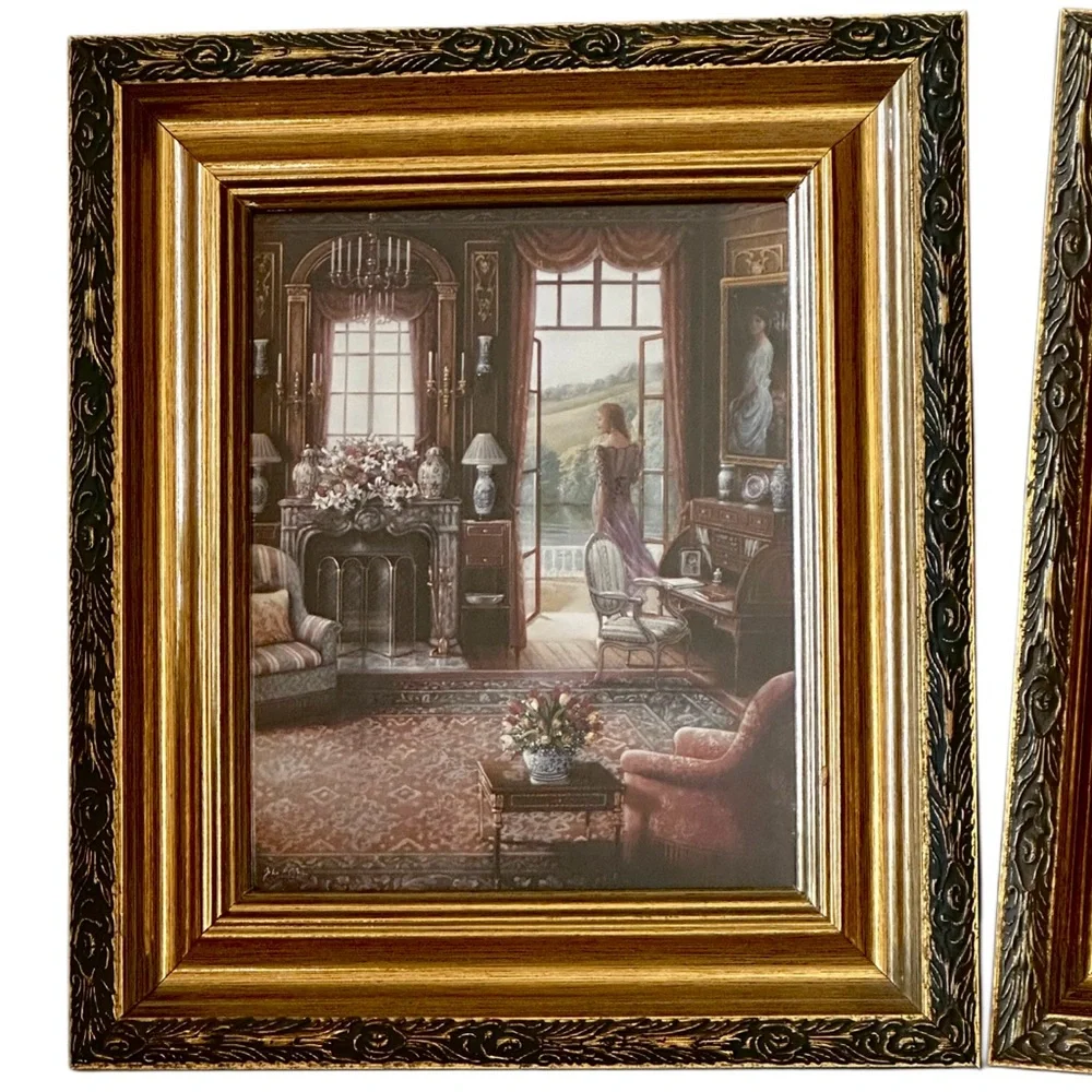 Y2K Victorian ladies limited edition set Gold Ornate Decorative Picture Frames